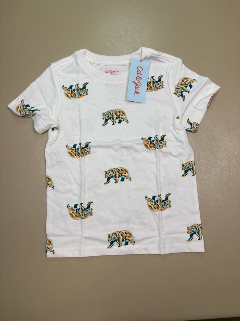 Cat Jack Boys 4T T Shirt Bundle 3 Pack Tiger Stripe Raglan Short Sleeve - Picture 2 of 15